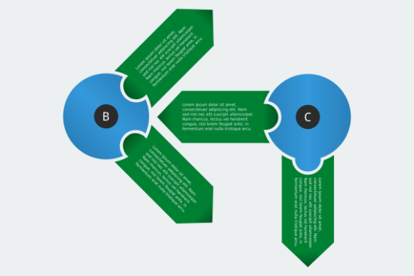 Branched Circles Puzzle Infographic