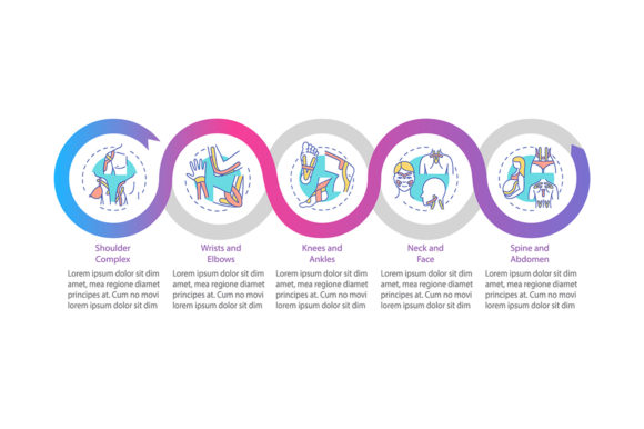 Kinesiotape Vector Infographic Template: Visual Clarity for Physical Health and Injury Prevention