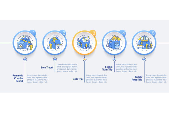 Winter Holiday Ideas Vector Infographic for Visual Storytelling